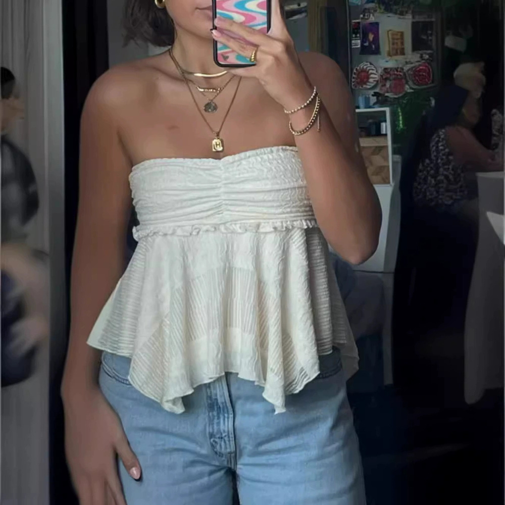 Zara Cutout Bandeau Crop Top Summer Vest